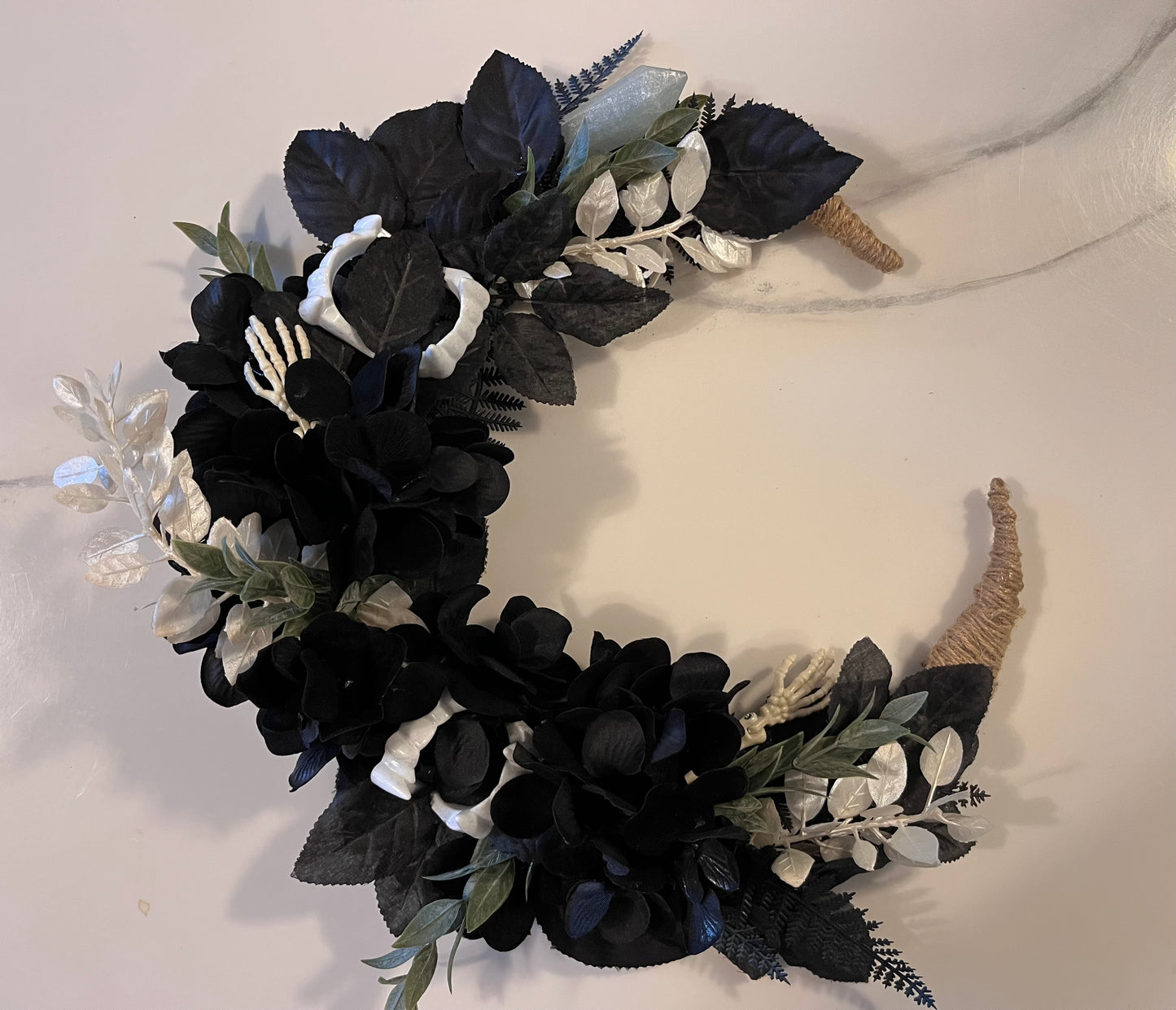 Vampire Teeth Crescent Wreath