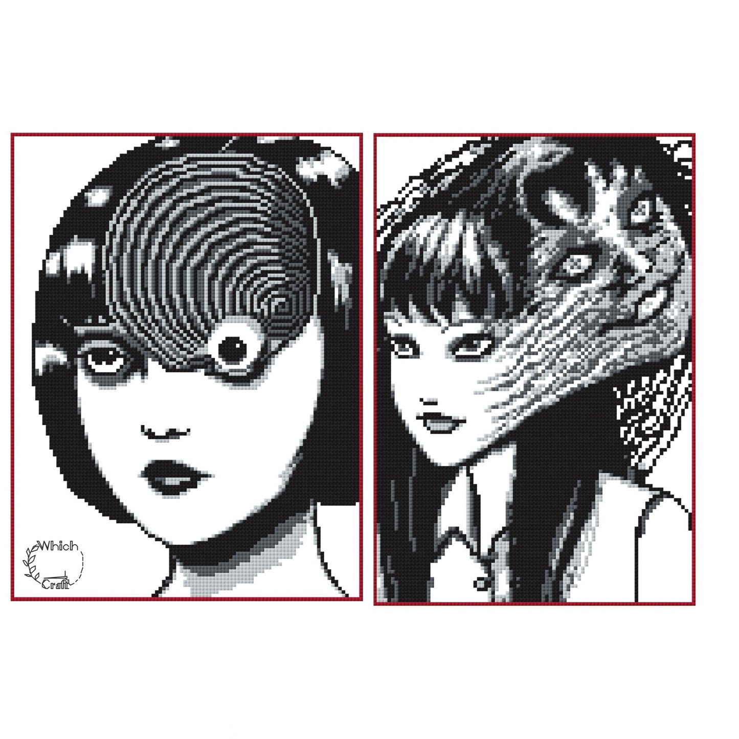 Junji Ito Cross Stitch Pattern Bundle Digital Download