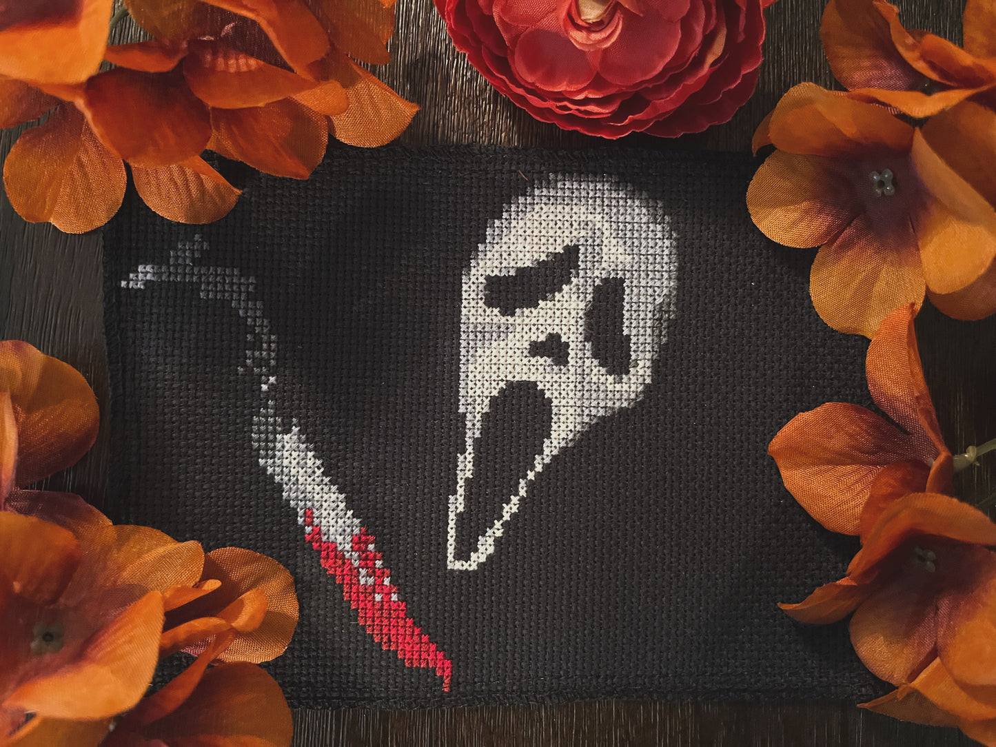 Ghost Face Cross Stitch Pattern digital download