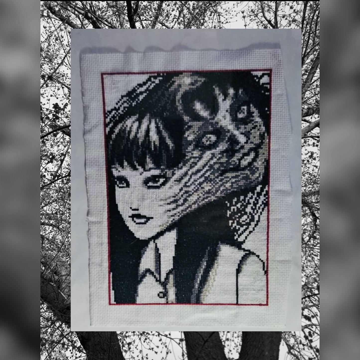 Junji Ito Tomie Cross Stitch Pattern Digital Download