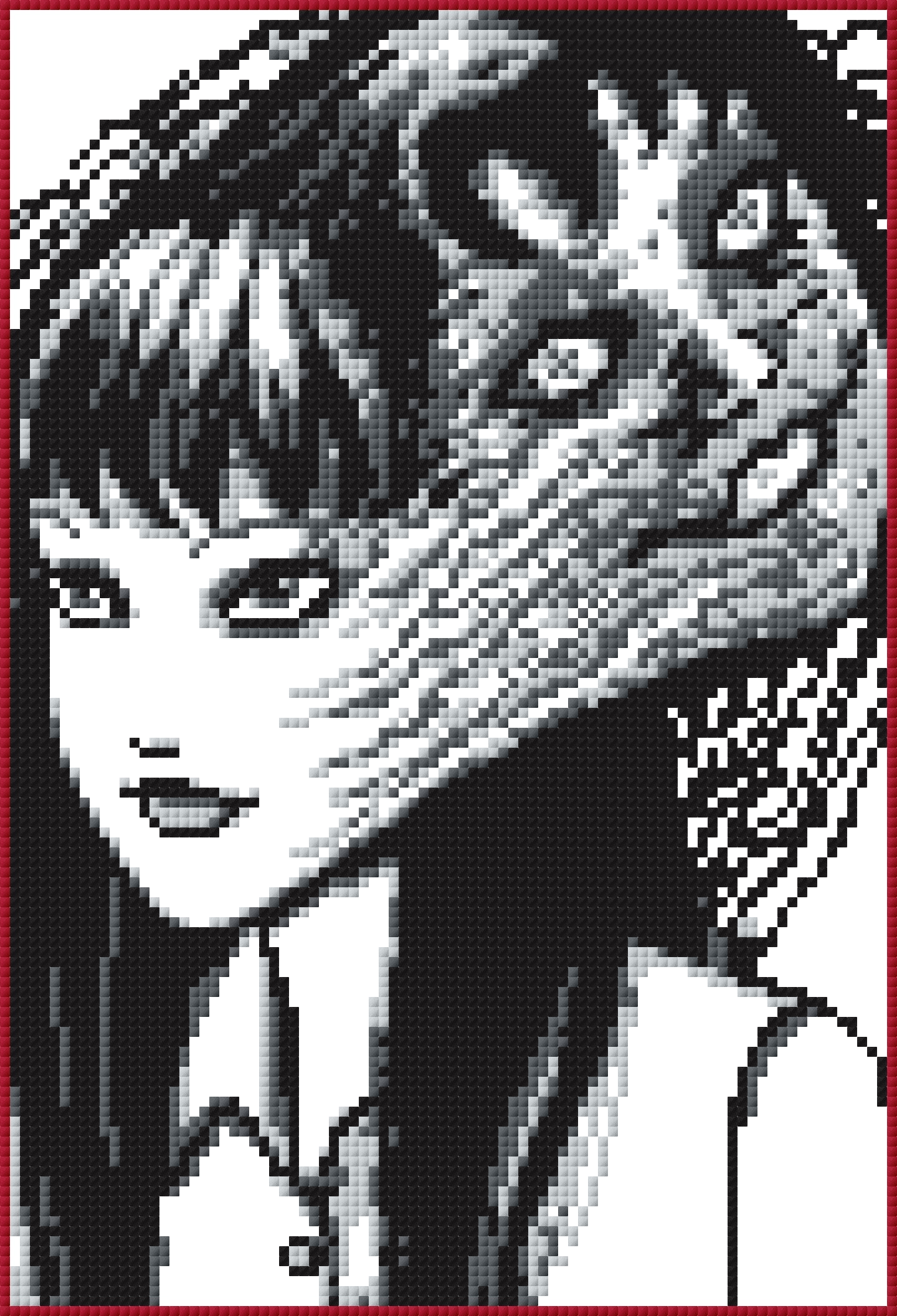 Junji Ito Tomie Cross Stitch Pattern Digital Download